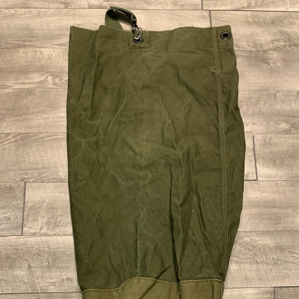 Vintage US ARMY Vietnam War Era BARRACK Laundry Duffle Duffel Bag Olive Drab